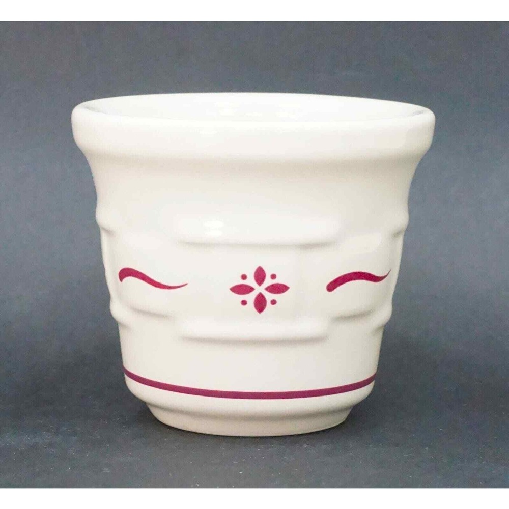 Longaberger Pottery Woven Traditions Traditional Red Votive Candle Holder USA